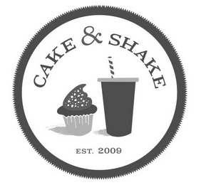 CAKE & SHAKE EST. 2009 logo