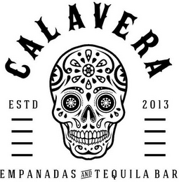 CALAVERA EMPANADAS AND TEQUILA BAR ESTD 2013 logo