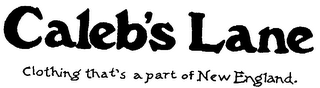 CALEB'S LANE-CLOTHING THAT'S A PART OF NEW ENGLAND logo