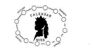 CALENDAR MISS AUTUMN SUMMER WINTER SPRING JANUARY FEBRUARY MARCH APRIL MAY JUNE JULY AUGUST SEPTEMBER OCTOBER NOVEMBER DECEMBER logo