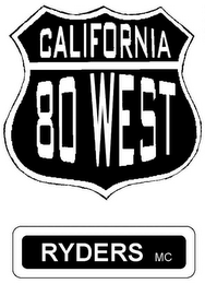 CALIFORNIA 80 WEST RYDERS MC logo