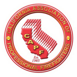 CALIFORNIA ASSOCIATION OF PROFESSIONAL FIREFIGHTERS CAPF EST. 1985 logo