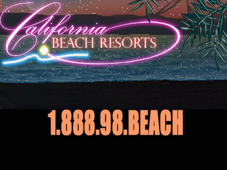 CALIFORNIA BEACH RESORTS 1.888.98.BEACH logo