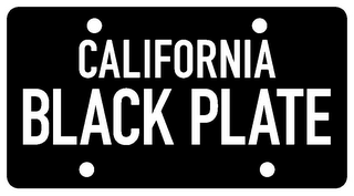 CALIFORNIA BLACK PLATE logo