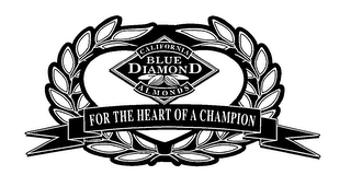 CALIFORNIA BLUE DIAMOND ALMONDS FOR THE HEART OF A CHAMPION logo