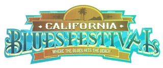 CALIFORNIA BLUES FESTIVAL "WHERE THE BLUES HITS THE BEACH" logo