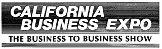 CALIFORNIA BUSINESS EXPO THE BUSINESS TO BUSINESS SHOW logo