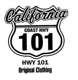 CALIFORNIA COAST HWY 101 HWY 101 ORIGINAL CLOTHING logo