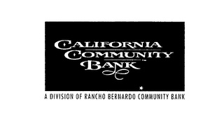 CALIFORNIA COMMUNITY BANK A DIVISON OF RANCHO BERNARDO COMMUNITY BANK logo