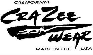 CALIFORNIA CRAZEE WEAR MADE IN THE USA logo
