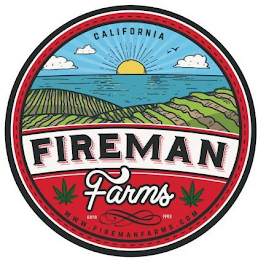 CALIFORNIA FIREMAN FARMS ESTD 1993 WWW.FIREMANFARMS.COM logo