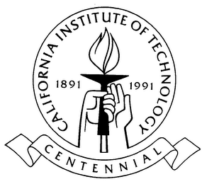 CALIFORNIA INSTITUTE OF TECHNOLOGY 1891 1991 CENTENNIAL logo