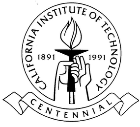 CALIFORNIA INSTITUTE OF TECHNOLOGY CENTENNIAL 1891 1991 logo