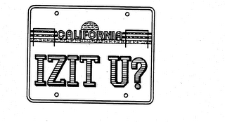 CALIFORNIA IZIT U? logo