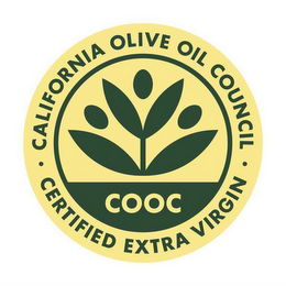 · CALIFORNIA OLIVE OIL COUNCIL · CERTIFIED EXTRA VIRGIN COOC logo