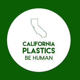 CALIFORNIA PLASTICS BE HUMAN logo