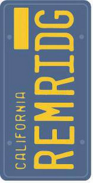 CALIFORNIA REMRIDG logo