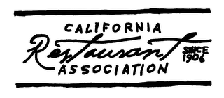 CALIFORNIA RESTAURANT ASSOCIATION SINCE 1906 logo