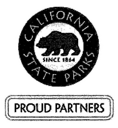 CALIFORNIA STATE PARKS PROUD PARTNERS SINCE 1864 logo
