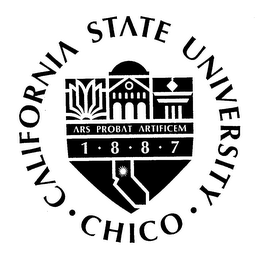 CALIFORNIA STATE UNIVERSITY CHICO ARS PROBAT ARTIFICEM 1 8 8 7 logo