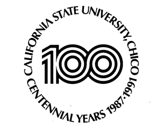 CALIFORNIA STATE UNIVERSITY, CHICO CENTENNIAL YEARS 1987-1991 logo