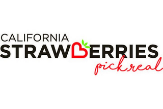 CALIFORNIA STRAWBERRIES PICK REAL logo