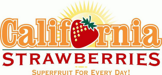 CALIFORNIA STRAWBERRIES SUPERFRUIT FOR EVERY DAY! logo