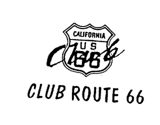 CALIFORNIA US CLUB 66 CLUB ROUTE 66 logo