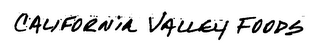 CALIFORNIA VALLEY FOODS logo