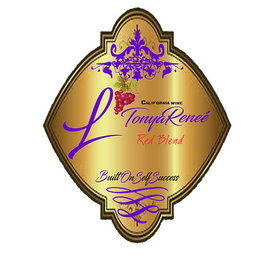 CALIFORNIA WINE LTONYARENEE RED BLEND BUILT ON SELF SUCCES logo