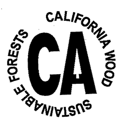 CALIFORNIA WOOD SUSTAINABLE FORESTS CA logo