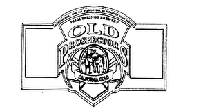 CALIFORNIANS' AND ALL BEER LOVERS, BE PROUD OF YOUR HERITAGE PALM SPRINGS BREWERY OLD PROSPECTOR'S CALIFORNIA GOLD logo