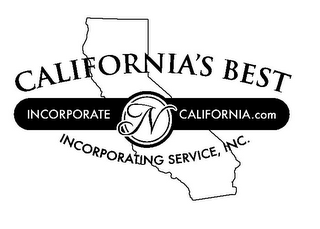 CALIFORNIA'S BEST INCORPORATE N CALIFORNIA.COM INCORPORATING SERVICE, INC. logo
