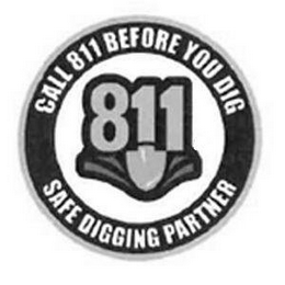 CALL 811 BEFORE YOU DIG 811 SAFE DIGGING PARTNER logo