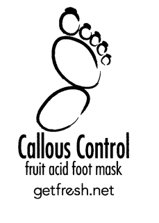 CALLOUS CONTROL FRUIT ACID FOOT MASK GETFRESH.NET logo
