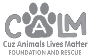 CALM CUZ ANIMALS LIVES MATTER FOUNDATION AND RESCUE logo
