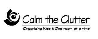 CALM THE CLUTTER ORGANIZING LIVES . ONE ROOM AT A TIME logo