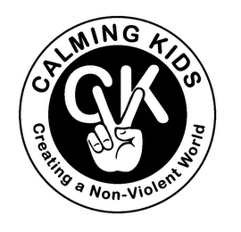 CALMING KIDS CK CREATING A NON-VIOLENT WORLD logo