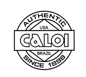 CALOI AUTHENTIC SINCE 1898 USA BRAZIL logo