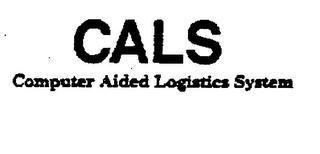 CALS COMPUTER AIDED LOGISTICS SYSTEM logo