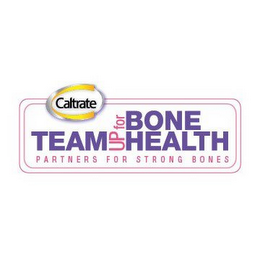 CALTRATE TEAM UP FOR BONE HEALTH PARTNERS FOR STRONG BONES logo