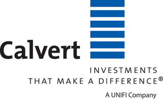 CALVERT INVESTMENTS THAT MAKE A DIFFERENCE A UNIFI COMPANY logo