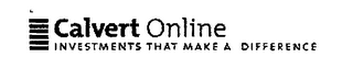 CALVERT ONLINE INVESTMENTS THAT MAKE A DIFFERENCE logo
