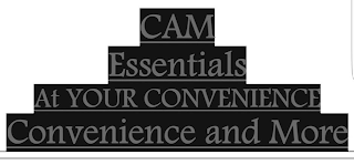 CAM ESSENTIALS AT YOUR CONVENIENCE CONVENIENCE AND MORE logo