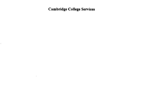 CAMBRIDGE COLLEGE SERVICES logo