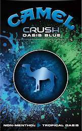 CAMEL CRUSH OASIS BLUE NON-MENTHOL TROPICAL OASIS logo