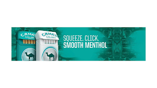 CAMEL CRUSH SMOOTH CAMEL CRUSH SMOOTH SILVER SQUEEZE. CLICK. SMOOTH MENTHOL logo