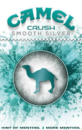 CAMEL CRUSH SMOOTH SILVER HINT OF MENTHOL MORE MENTHOL logo