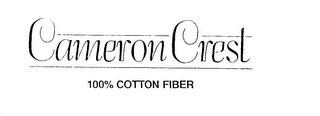 CAMERON CREST 100% COTTON FIBER logo