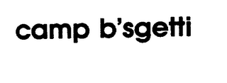 CAMP B'SGETTI logo
